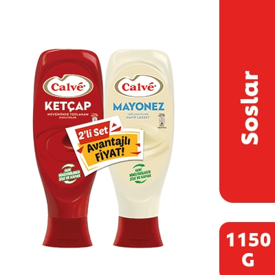 Calve Ketçap x Mayonez İkili Set 1150GR - İdeal kıvamdadır.