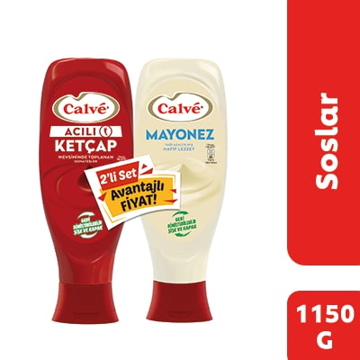 Calve Acılı Ketçap x Mayonez İkili Set 1150GR - İdeal kıvamdadır.