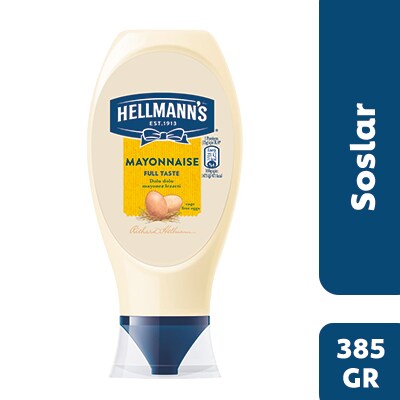 Hellmann's Mayonez 385GR - İdeal kıvamıyla tüketicilerin tercih ettiği* Hellmann's dolu dolu mayonez lezzeti,tüketicilerin yediği yemekten aldığı keyfi artırır. Patates kızartmasını mükemmel kaplayan ideal kıvama sahiptir.   * IPSOS,Hellmann's Mayonez Tüketici Araştırması, 232 tüketici ile karşılaştırmalı olarak test edilmiştir, Ekim2023.