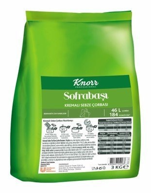 Knorr Sofrabaşı Kremalı Sebze Çorbası 3 kg - 