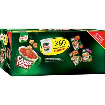 Knorr Çabuk Çorba Karıştırıcı ve Bardak Hediyeli 60x22gr - 