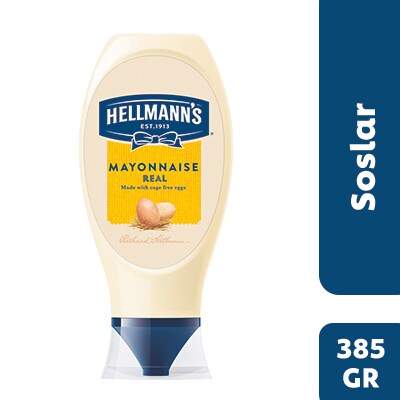 Hellmann's Mayonez 385GR - Serbest gezen tavuklardan elde edilen yumurtalar kullanılarak üretilen tek mayonez olan Hellmann’s, aynı zamanda dünyanın en çok tercih edilen mayonezidir.