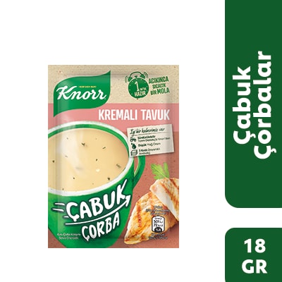 Knorr Çabuk Çorba Kremalı Tavuk 18GR - 3 katlı dayanıklı ambalaj