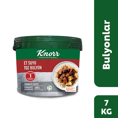 Knorr Et Suyu Toz Bulyon 7KG - Yemeğinize zengin et/tavuk lezzeti katar.