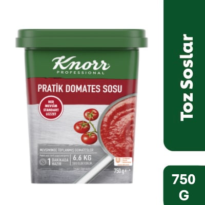 Knorr Pratik Domates Sosu 750 G - Knorr Professional Pratik Domates Sosu, pratik  kullanımı ile makarnalardan  salatalara, hamur işlerinden et  yemeklerine kadar birçok farklı reçeteye yüksek performans imkanı sunar.