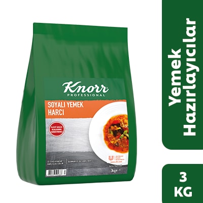 Knorr Soyalı Yemek Harcı 3KG - Geleneksel yemek pişirme yöntemlerine uygundur. Fırın,kızartma ve tencere yemeklerinde kullanılır.