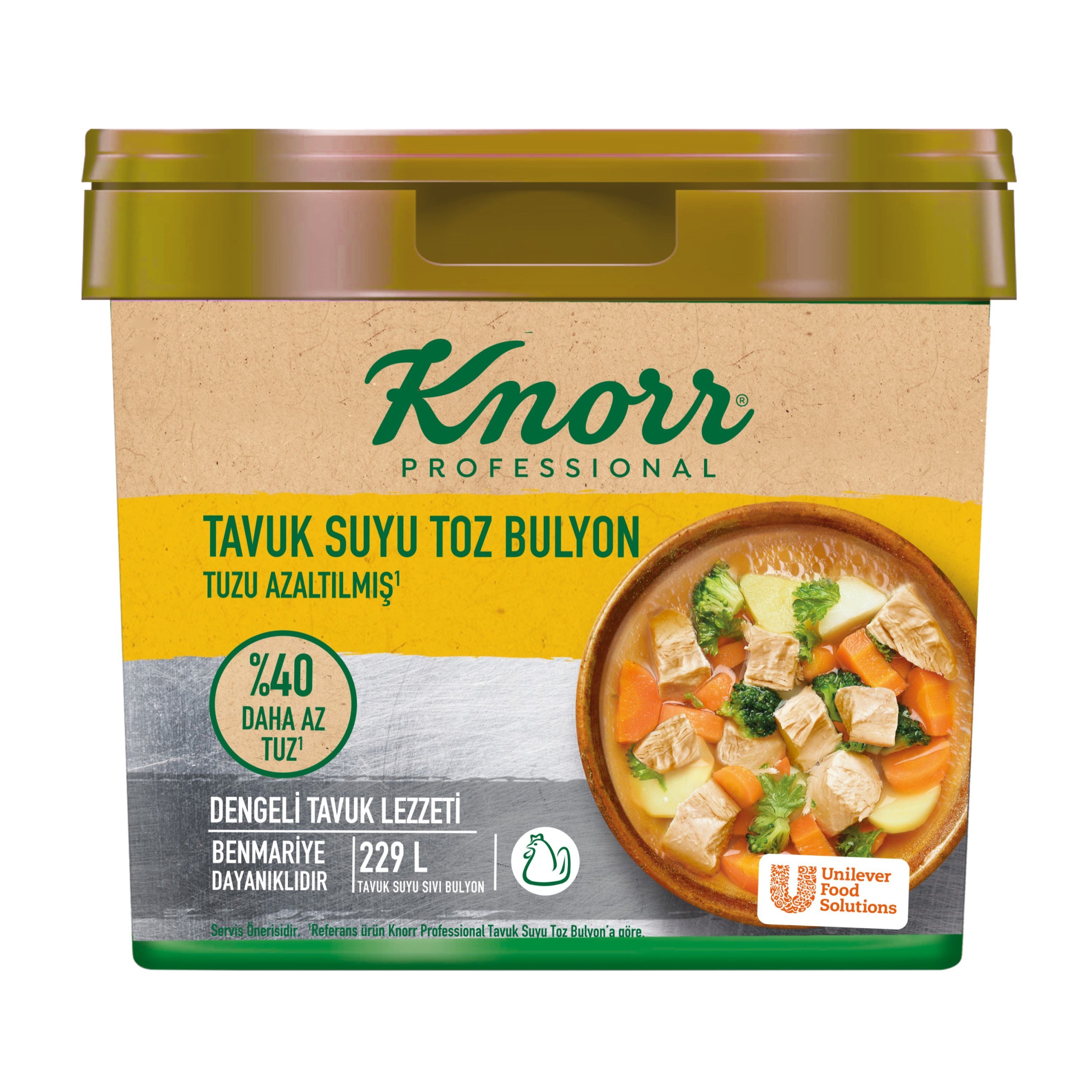 knorr tuzu azaltilmis tavuk bulyon 4 kg unilever food solutions
