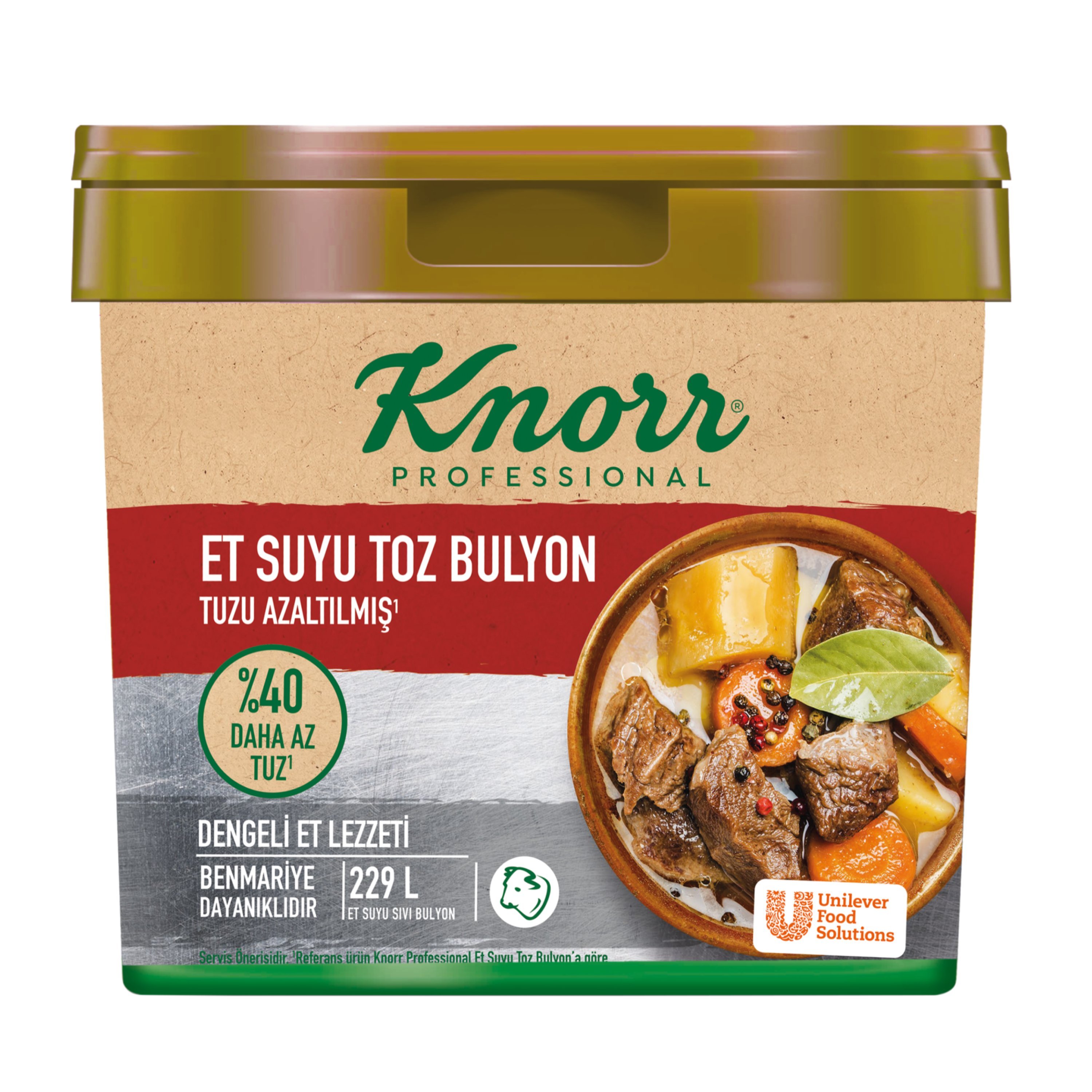 Knorr Tuzu Azaltılmış Et Bulyon 4 kg - 