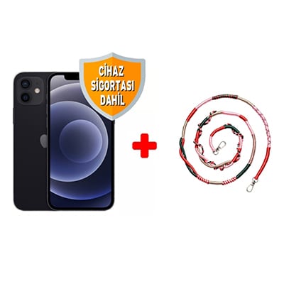 APPLE Iphone 12 128 GB (Siyah) + Hippi 100 cm - 