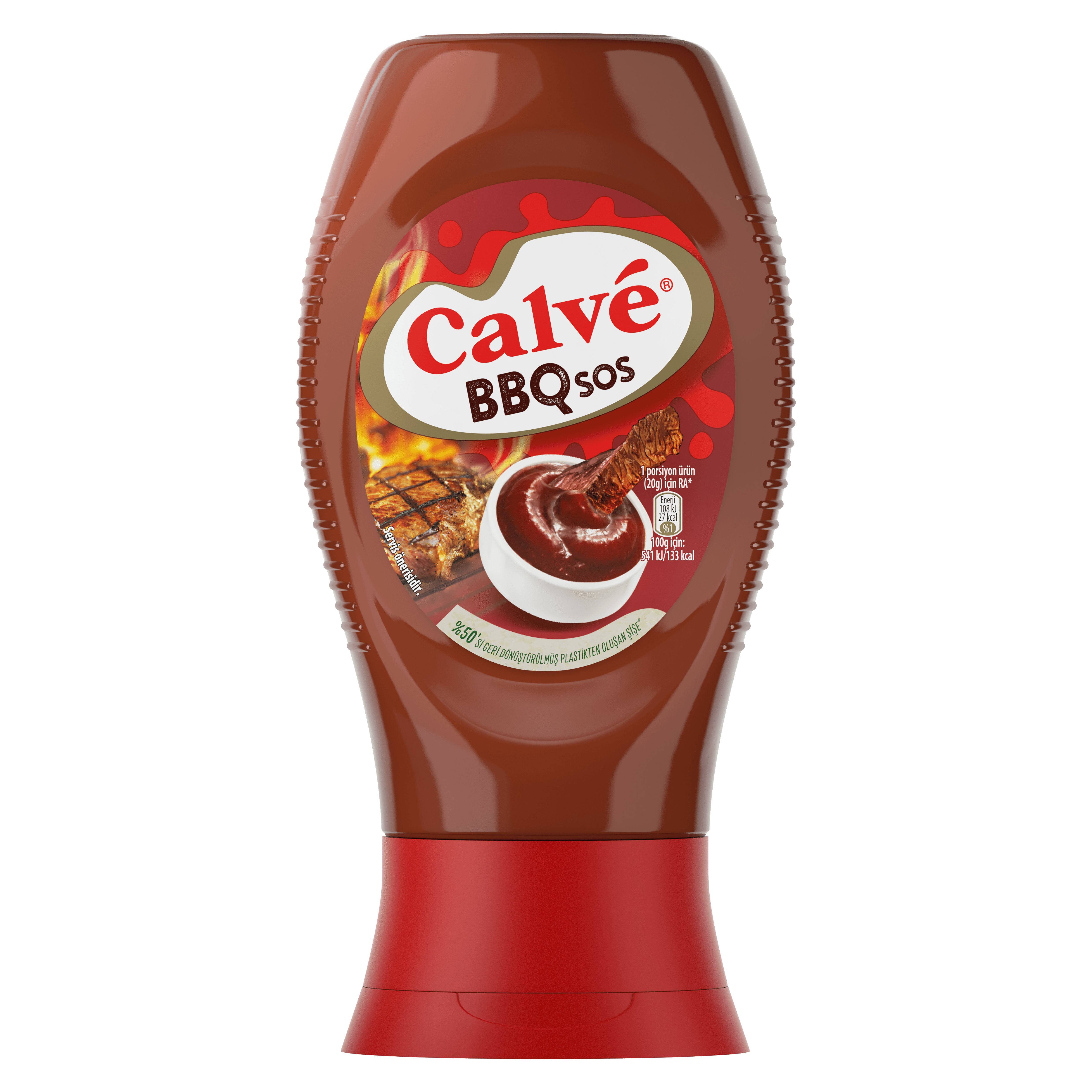 CALVE BBQ SOS 12X290G (PERAKENDE) - İsli ve tatlı lezzeti ile başta tavuk reçeteleri olmak üzere hemen her lezzete ideal bir barbekü tadı verir.