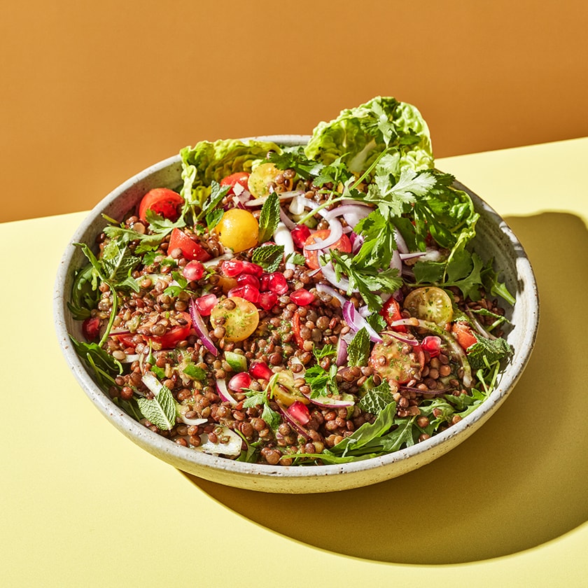 Teriyaki Soslu Mercimek Salatası Teriyaki Soslu Mercimek Salatası