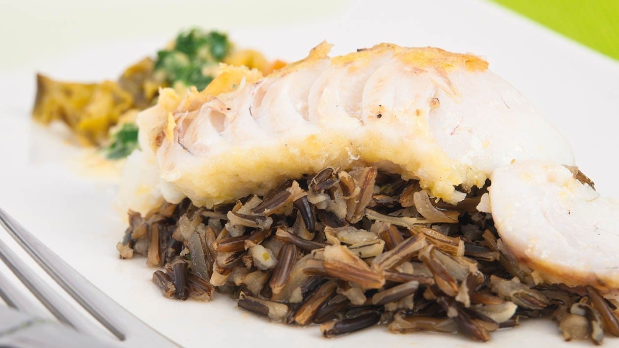 Levrek Eşliğinde Yabani Pirinç Pilavı Levrek Eşliğinde Yabani Pirinç Pilavı