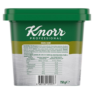 Knorr Professional Sebzeli Çeşni 750GR - Knorr Sebzeli Çeşni her yemeği ayrı ayrı baharatlandırma zahmetini ortadan kaldırır.