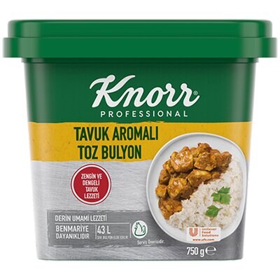 Knorr Tavuk Aromalı Toz Bulyon 750 G - Yemeğinize zengin tavuk lezzeti katar.