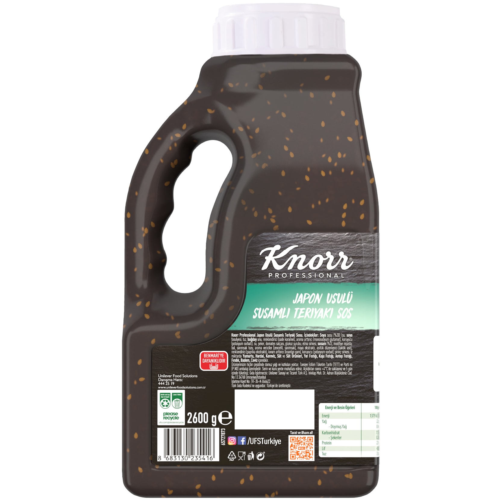 Knorr Professional Japon Usulü Susamlı Teriyaki Sos - Kaplama performansı sayesinde ideal parlaklık sağlar. Fırında, ızgarada ve wok tavada pişirmeye uygundur.