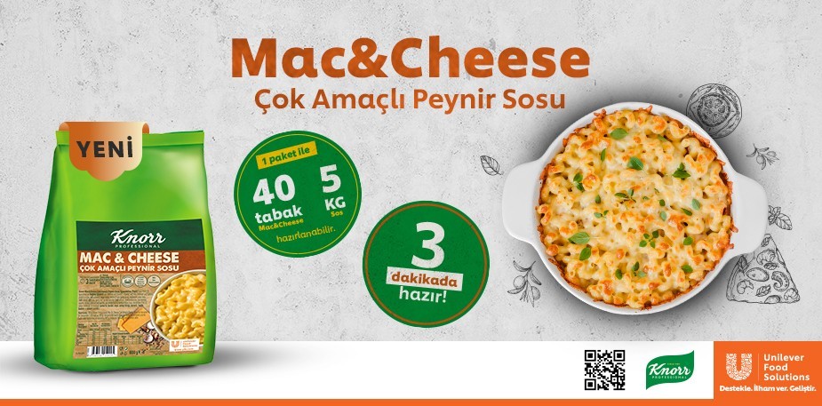 Mac&Cheese Çok Amaçlı Peynir Sosu Şeflerimizin Hayallerini Soslamaya Geliyor!